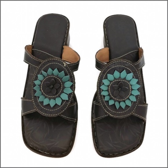 𝅺tsonga Brown Leather Sandals - Picture 1 of 4